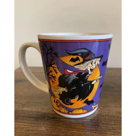 Halloween Coffee Mug Witch Pumpkins Festive Spooky Graphics Set 2 Parent Child - Picture 2 of 6
